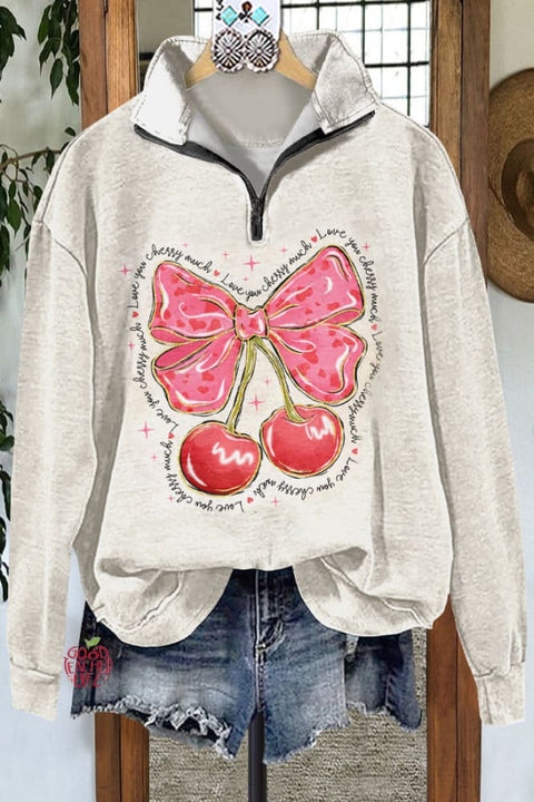 Classic Valentine's Day Graphic Print Sweatshirt