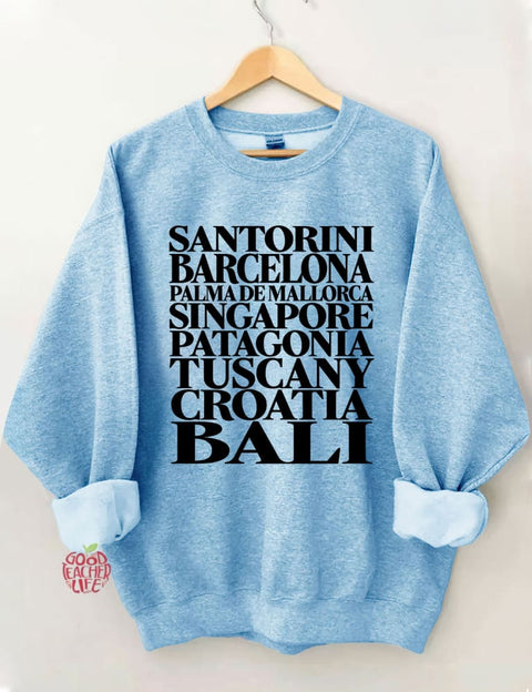 Travel Cities Vacation Sweatshirt