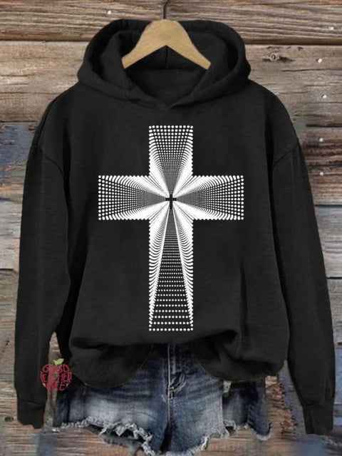 Women's 3D Cross Print Sweatshirt