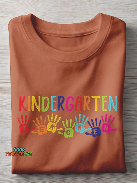 Kindergarten Teacher Casual Print T-shirt