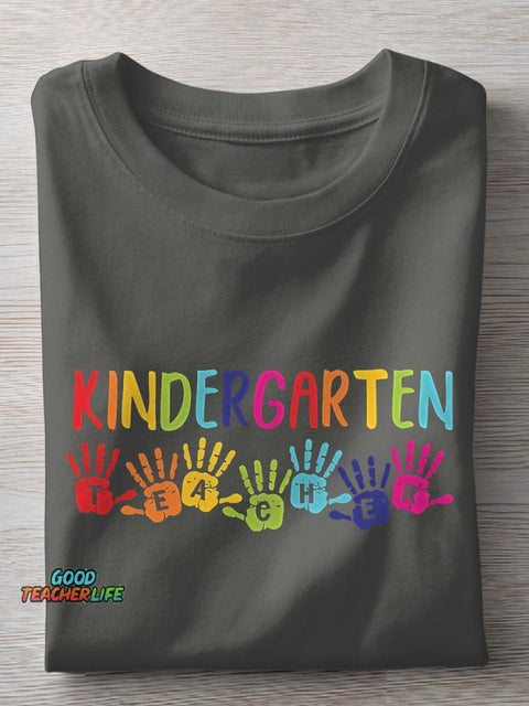 Kindergarten Teacher Casual Print T-shirt