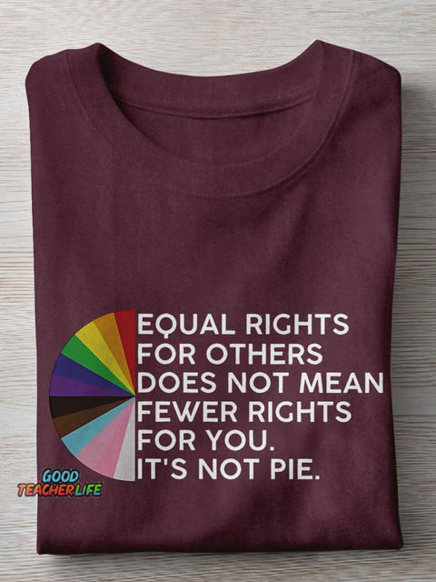 Equal Rights For Others Teacher Casual Print T-shirt