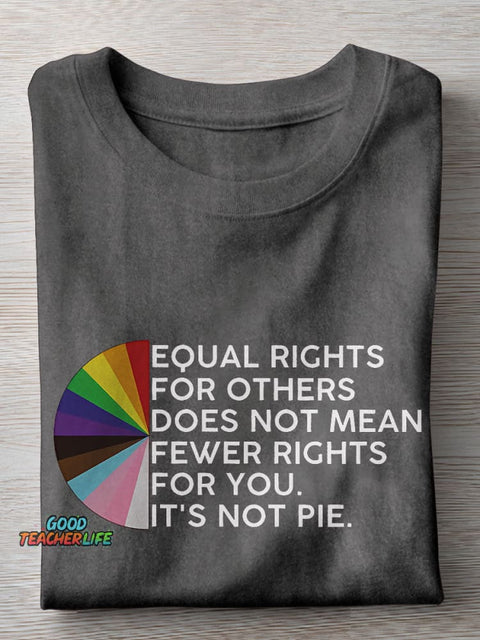 Equal Rights For Others Teacher Casual Print T-shirt