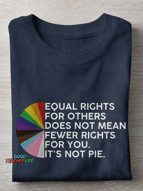 Equal Rights For Others Teacher Casual Print T-shirt
