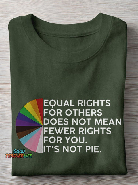 Equal Rights For Others Teacher Casual Print T-shirt