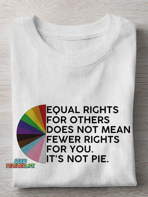 Equal Rights For Others Teacher Casual Print T-shirt