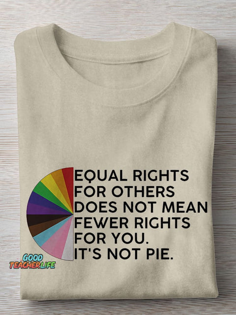 Equal Rights For Others Teacher Casual Print T-shirt