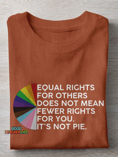 Equal Rights For Others Teacher Casual Print T-shirt
