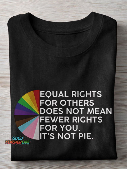Equal Rights For Others Teacher Casual Print T-shirt