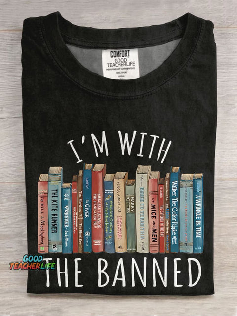 I'm With The Banned Casual Print T-shirt