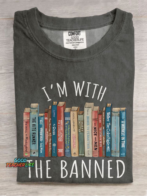 I'm With The Banned Casual Print T-shirt