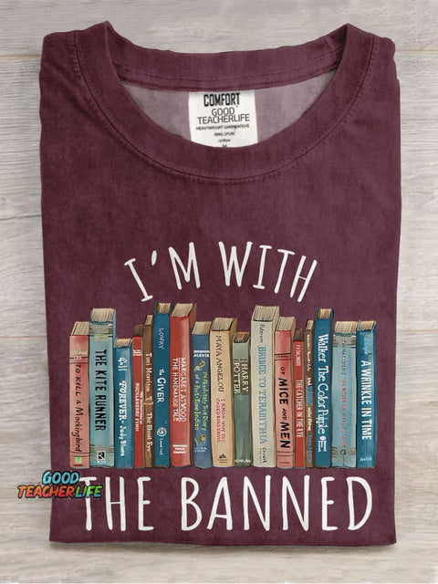 I'm With The Banned Casual Print T-shirt