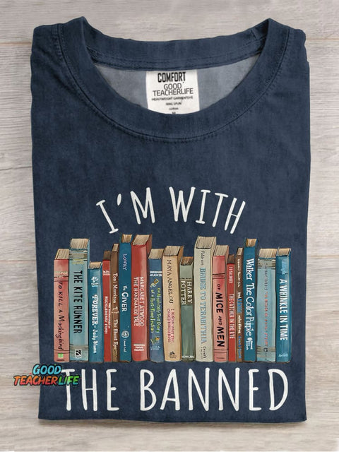 I'm With The Banned Casual Print T-shirt