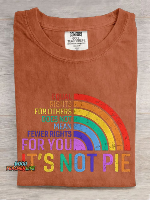 It's Not Pie Teacher Casual Print T-shirt
