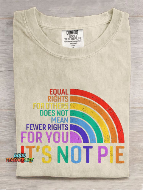 It's Not Pie Teacher Casual Print T-shirt