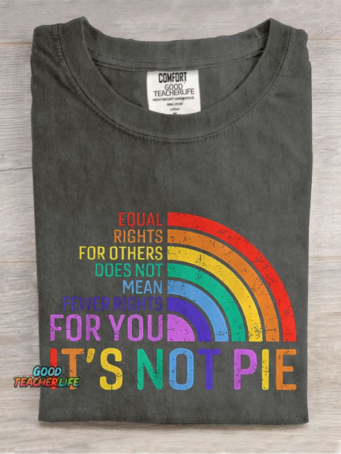 It's Not Pie Teacher Casual Print T-shirt