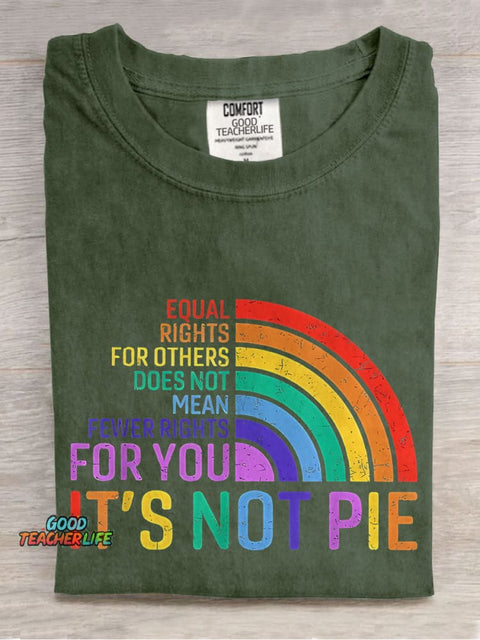 It's Not Pie Teacher Casual Print T-shirt