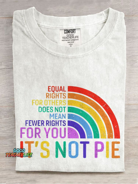 It's Not Pie Teacher Casual Print T-shirt