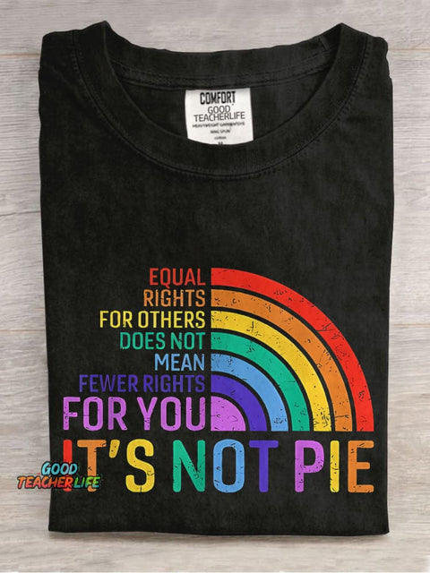 It's Not Pie Teacher Casual Print T-shirt
