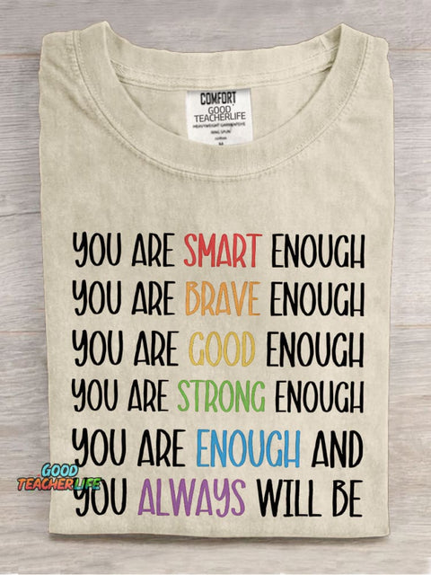 Test Day You Are Smart Enough Teacher Casual Print T-shirt