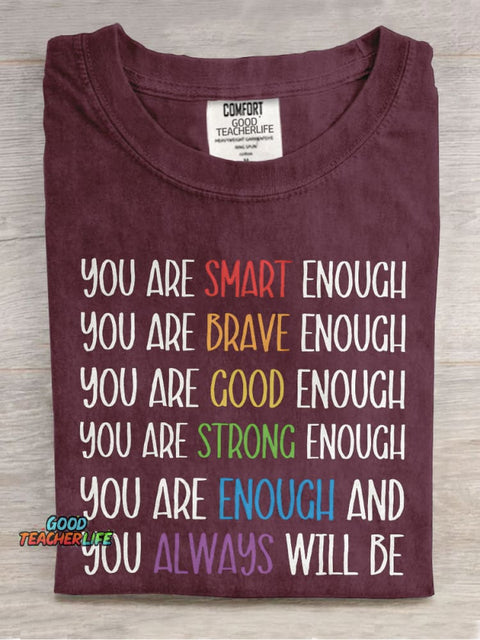 Test Day You Are Smart Enough Teacher Casual Print T-shirt