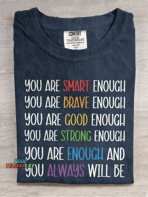 Test Day You Are Smart Enough Teacher Casual Print T-shirt