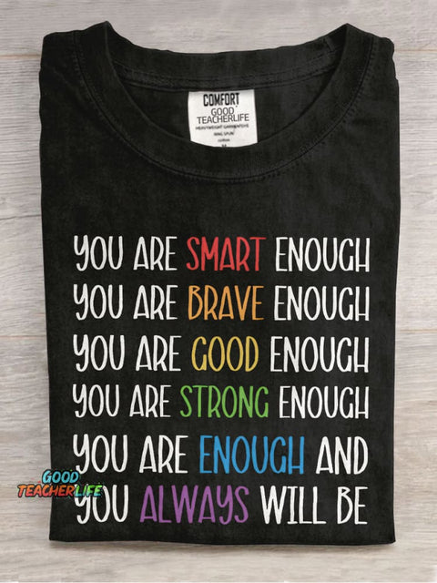 Test Day You Are Smart Enough Teacher Casual Print T-shirt