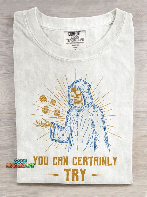 You Can Certainly Try Casual Print T-shirt
