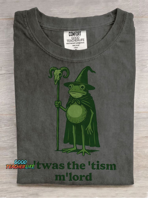 Twas The Tism M'Lord Casual Print T-shirt