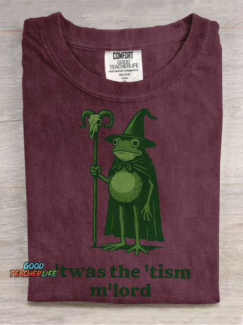 Twas The Tism M'Lord Casual Print T-shirt