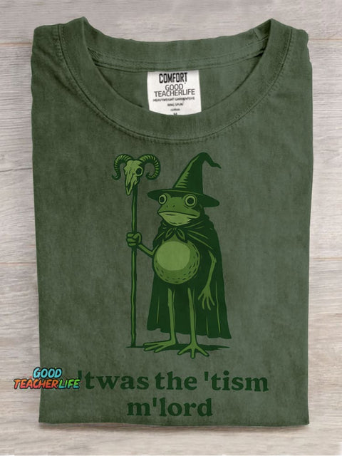 Twas The Tism M'Lord Casual Print T-shirt