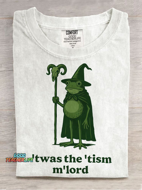 Twas The Tism M'Lord Casual Print T-shirt