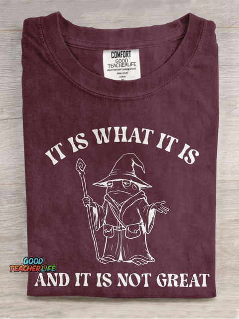 It Is What It Is Casual Print T-shirt