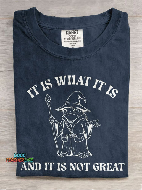 It Is What It Is Casual Print T-shirt