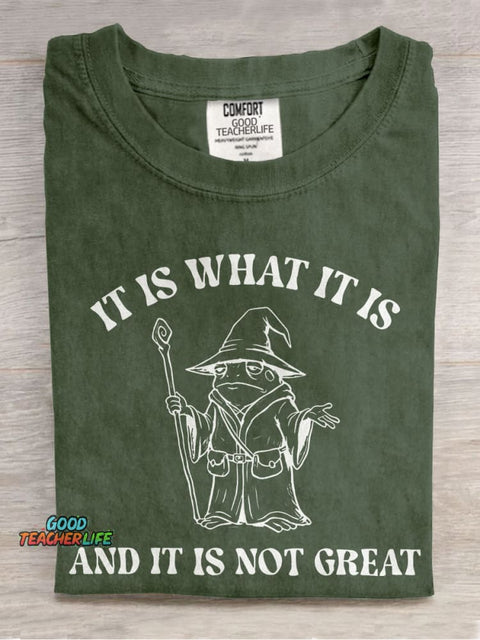 It Is What It Is Casual Print T-shirt