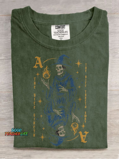 The Dice Giveth, The Dice Taketh Away Ace Casual Print T-shirt