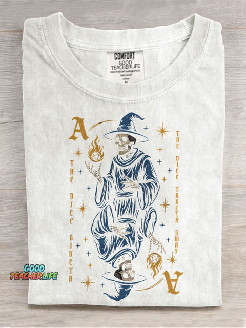 The Dice Giveth, The Dice Taketh Away Ace Casual Print T-shirt