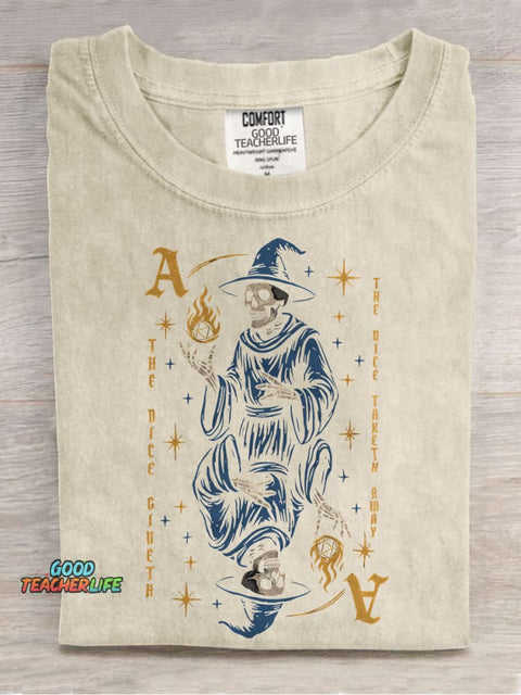 The Dice Giveth, The Dice Taketh Away Ace Casual Print T-shirt