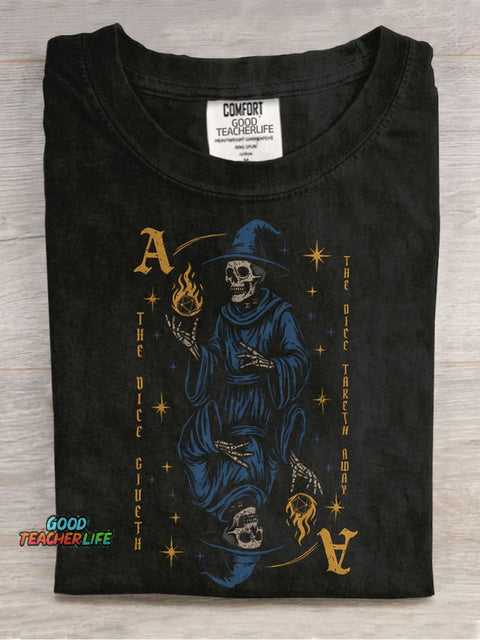 The Dice Giveth, The Dice Taketh Away Ace Casual Print T-shirt