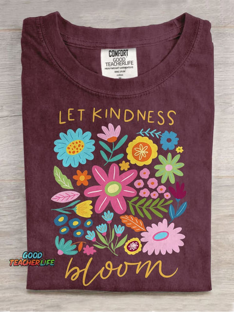 Let Kindness Bloom Casual Print T-shirt