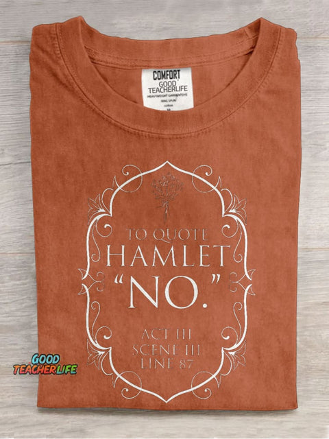 Book Club Shakespeare Teacher Casual Print T-shirt