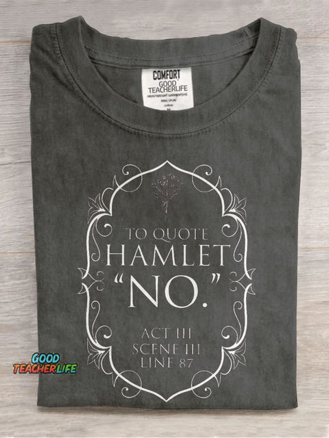 Book Club Shakespeare Teacher Casual Print T-shirt