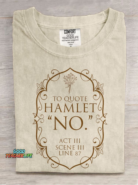 Book Club Shakespeare Teacher Casual Print T-shirt