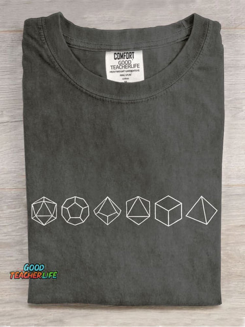 Dice Line Casual Print T-shirt