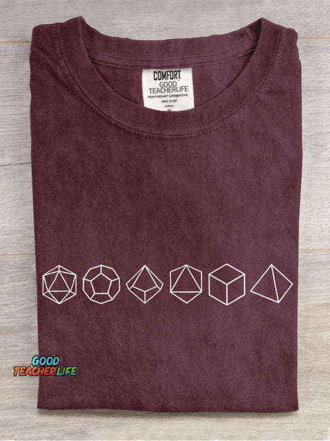 Dice Line Casual Print T-shirt