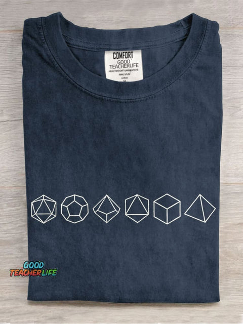 Dice Line Casual Print T-shirt