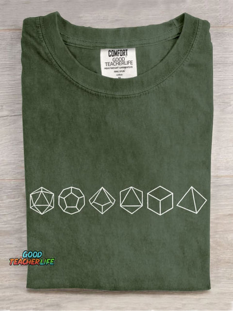 Dice Line Casual Print T-shirt