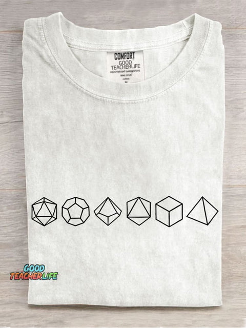 Dice Line Casual Print T-shirt