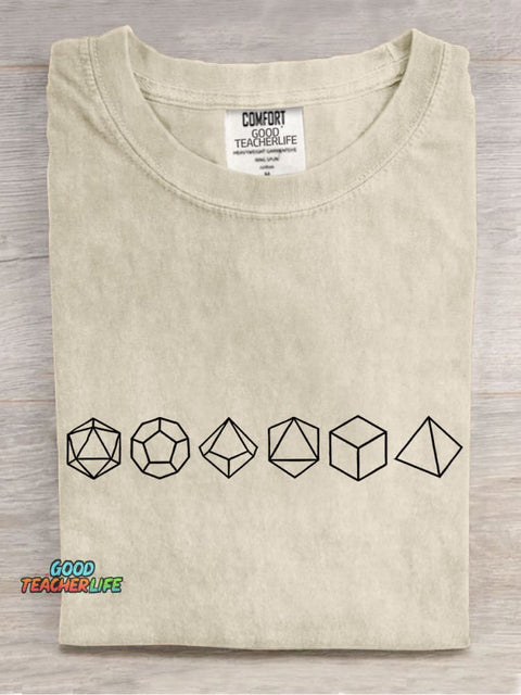 Dice Line Casual Print T-shirt