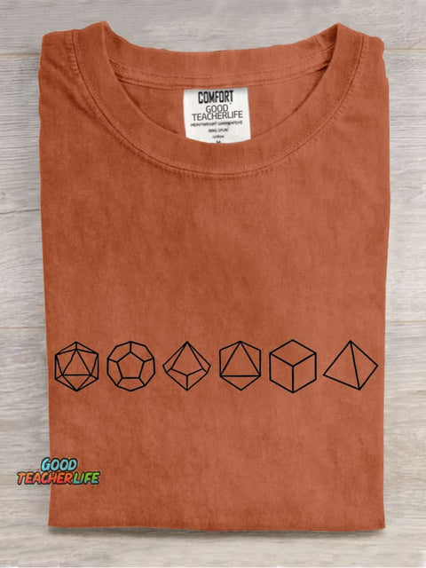 Dice Line Casual Print T-shirt